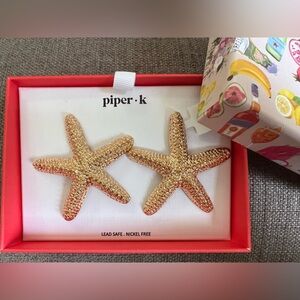 Piper K Gold Starfish Earrings